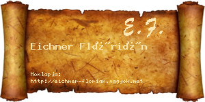 Eichner Flórián névjegykártya